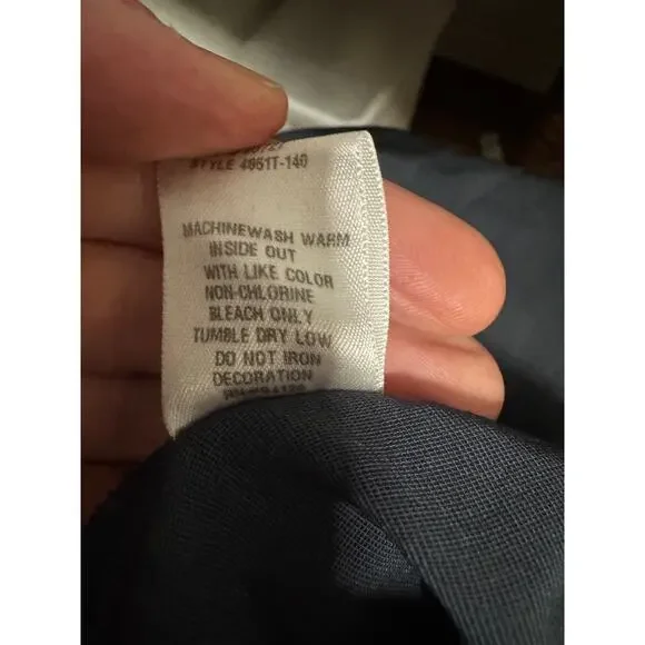 CP Shades Dark Blue Velvet Short Sleeve Top Rayon/Silk Blend Made in USA (S) - Picture 7 of 7